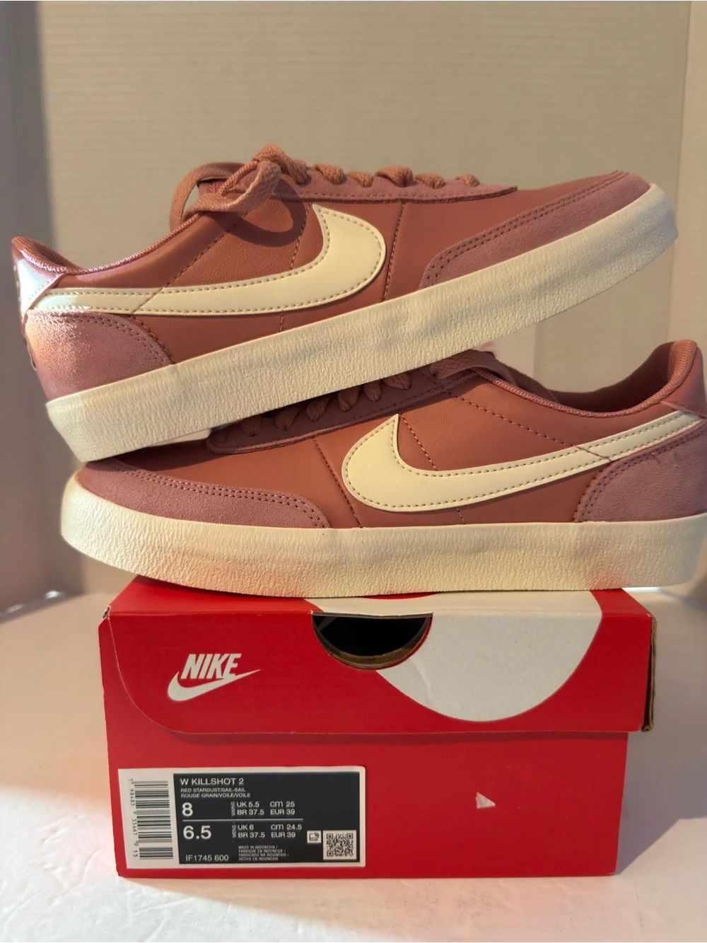 Nike Women’s Low-Profile Sneakers - Rose & White - Picture 1 of 7